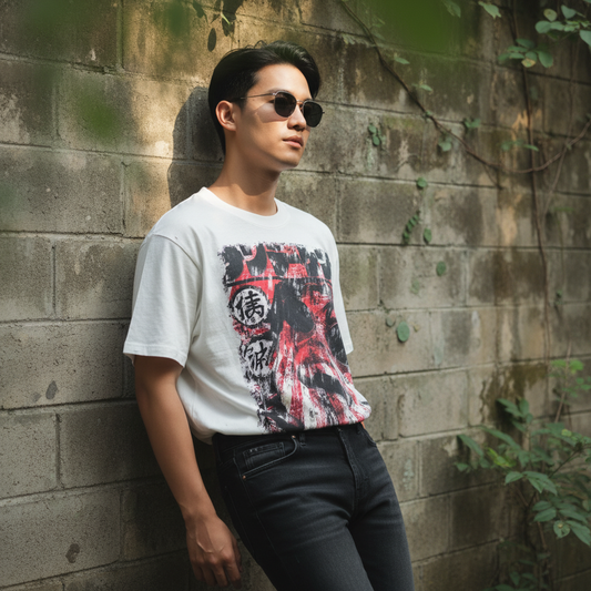 Japanese-inspired Manga Frayed Boxy Tee