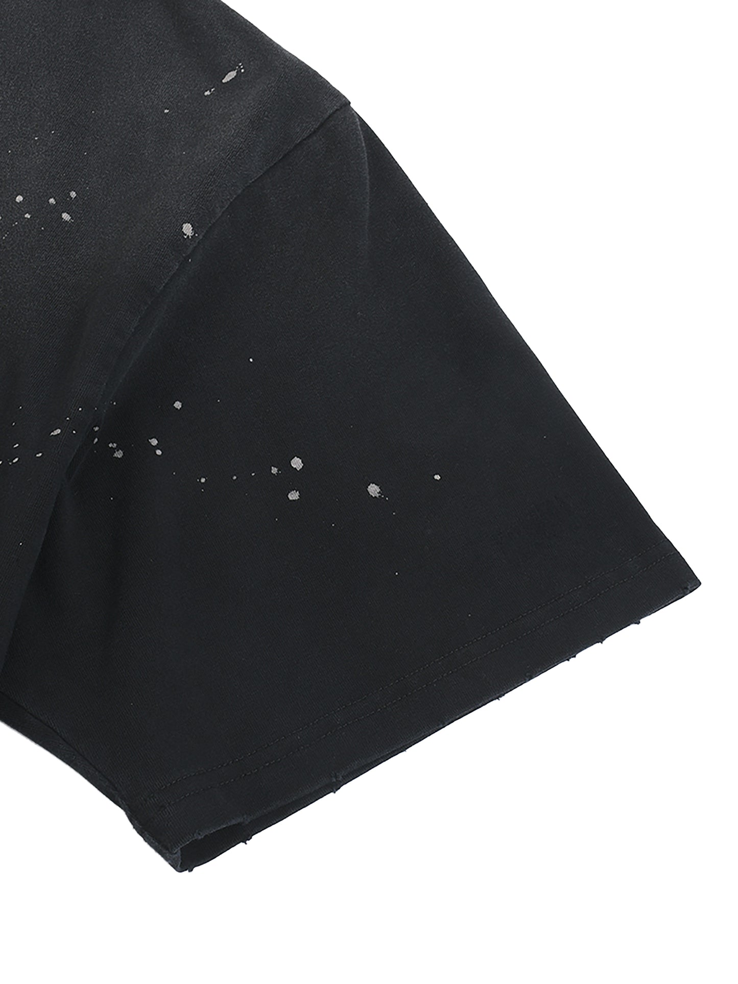 "Driving Off Into The Sunset" Hand-Frayed Sunfade Paint Splatter T-Shirt