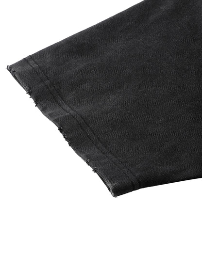 Japanese-Inspired Heavyweight Vintage Washed Frayed T-Shirt