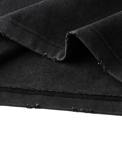 Japanese-Inspired Heavyweight Vintage Washed Frayed T-Shirt