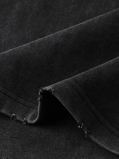 Japanese-Inspired Heavyweight Vintage Washed Frayed T-Shirt