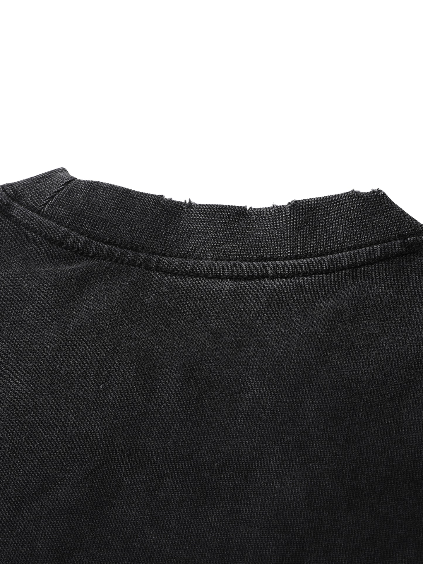 Japanese-Inspired Heavyweight Vintage Washed Frayed T-Shirt