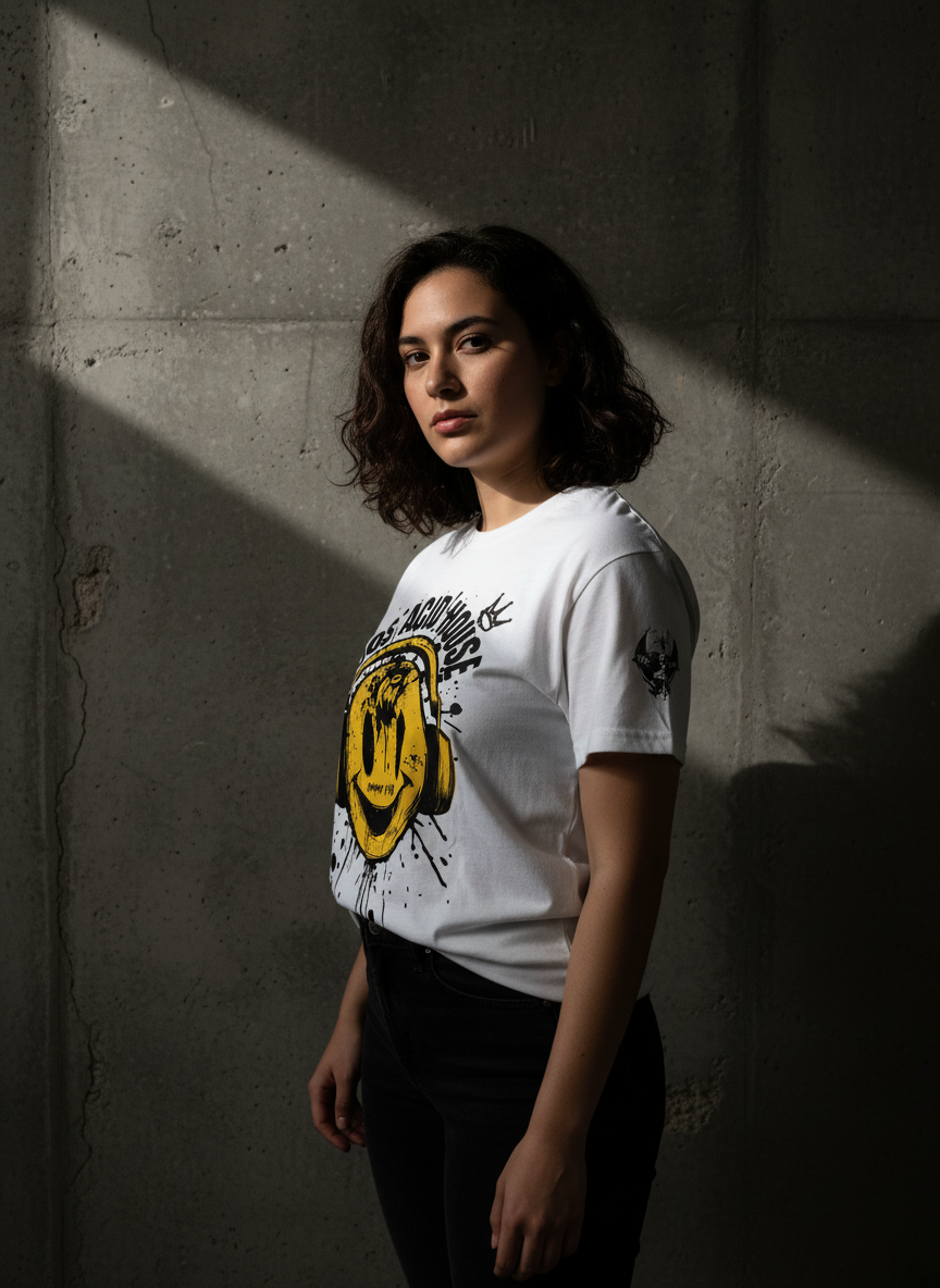 Snow Washed Oversized Cotton T-Shirt