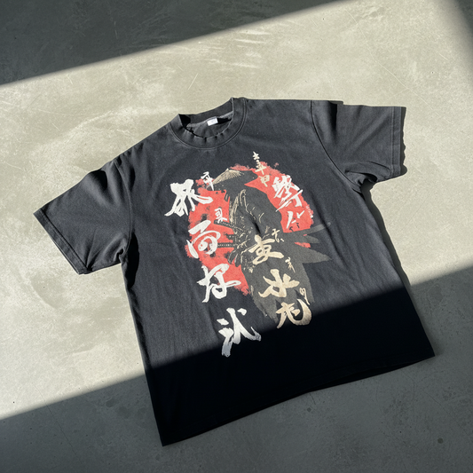 Japanese-Inspired Heavyweight Vintage Washed Frayed T-Shirt