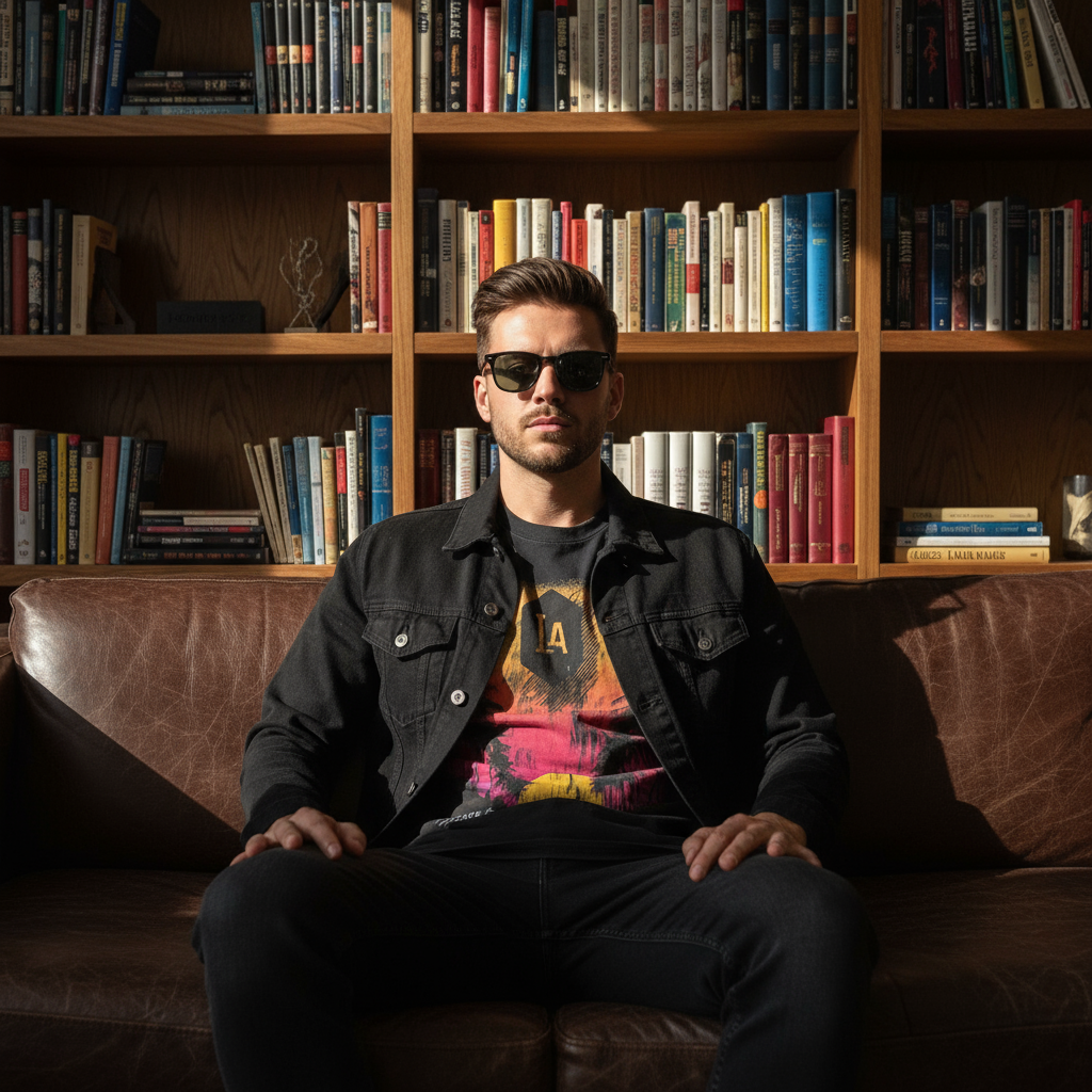 "Driving Off Into The Sunset" Hand-Frayed Sunfade Paint Splatter T-Shirt