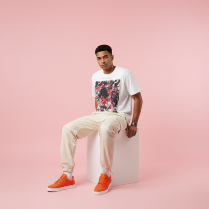 Japanese-inspired Manga Frayed Boxy Tee